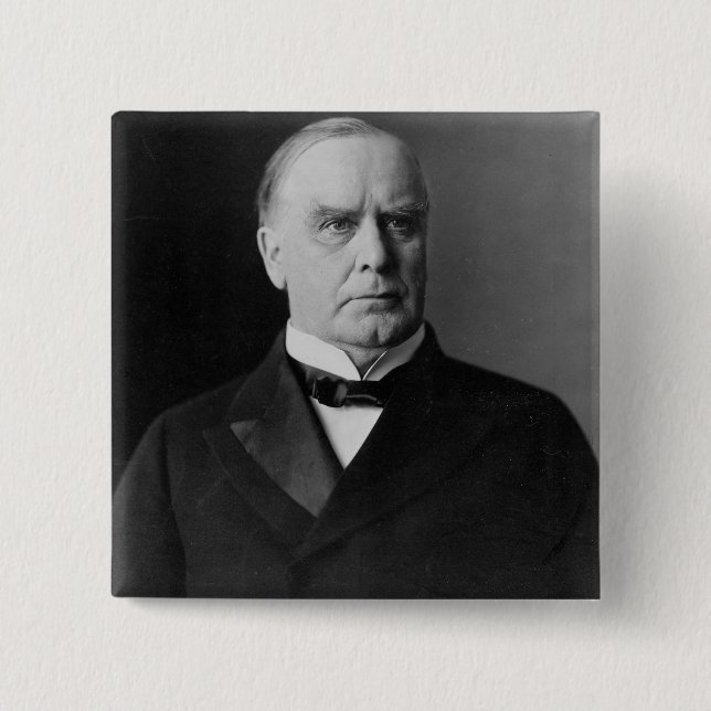 William McKinley 15 Cm Square Badge (Front)