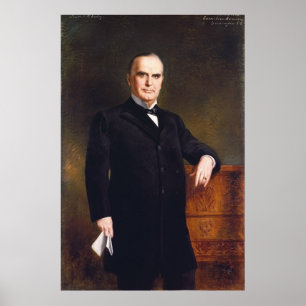 WILLIAM McKINLEY Portrait by August Benziger Print