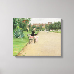 William Merritt Chase - A City Park Canvas Print
