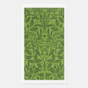 William Mirrors Acorns & oak leaves Pattern Green Napkin