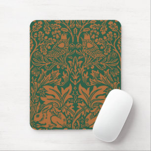 William Morris 1881 Birds, Rabbit Floral Pattern  Mouse Pad