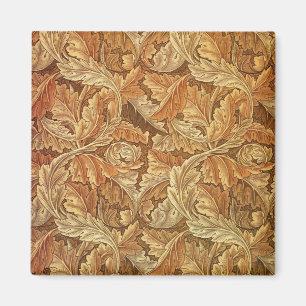 William Morris Acanthus Brown Artwork Magnet