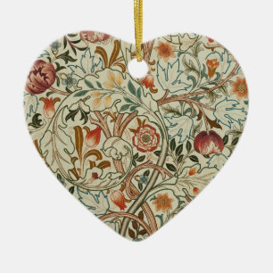 William Morris Acanthus Embroidery Floral Pattern  Ceramic Tree Decoration