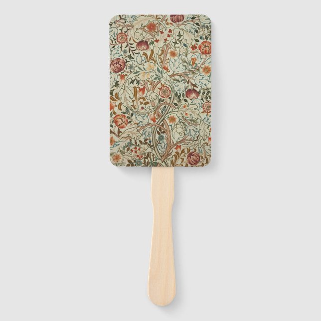William Morris Acanthus Embroidery Floral Pattern  Hand Fan (Front)