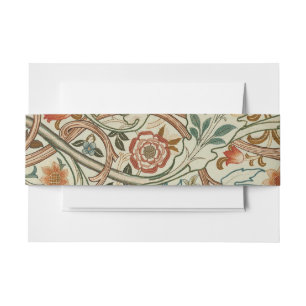 William Morris Acanthus Embroidery Floral Pattern Invitation Belly Band