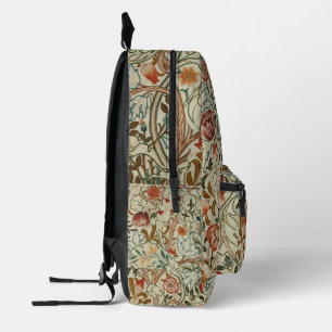 William Morris Acanthus Embroidery Floral Pattern Printed Backpack