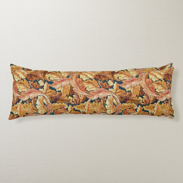 William Morris Acanthus Leaf Autumn Pattern Body Cushion (Front)