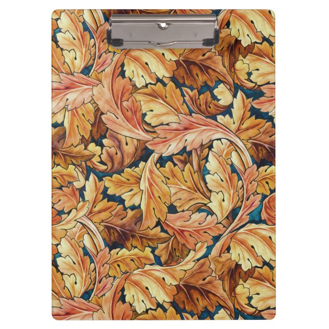 William Morris Acanthus Leaf Autumn Pattern Clipboard (Front)