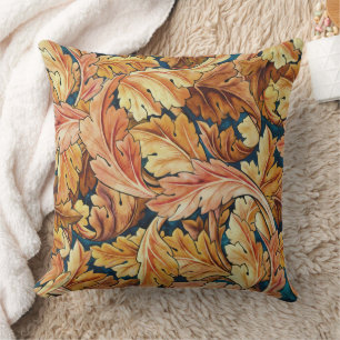 William Morris Acanthus Leaf Autumn Pattern Cushion