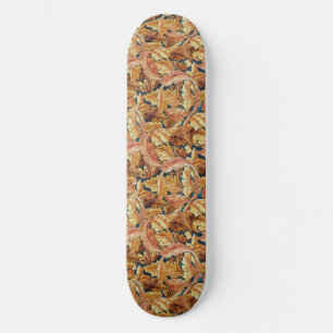 William Morris Acanthus Leaf Autumn Pattern Skateboard