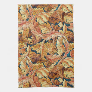 William Morris Acanthus Leaf Autumn Pattern Tea Towel