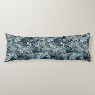 William Morris Acanthus Leaf Blue Vintage Pattern Body Cushion