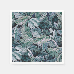 William Morris Acanthus Leaf Blue Vintage Pattern Napkin