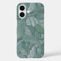 William Morris Acanthus Leaf Teal Blue Pattern