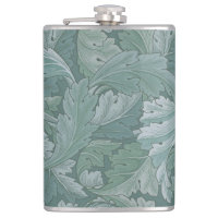 William Morris Acanthus Leaf Teal Blue Pattern