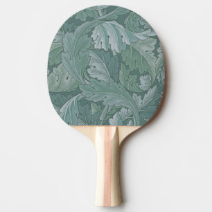 William Morris Acanthus Leaf Teal Blue Pattern Ping Pong Paddle
