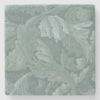 William Morris Acanthus Leaf Teal Blue Pattern