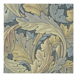 William Morris Acanthus Leaves Floral Art Nouveau Faux Canvas Print