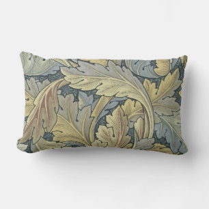 William Morris Acanthus Leaves Floral Art Nouveau Lumbar Cushion