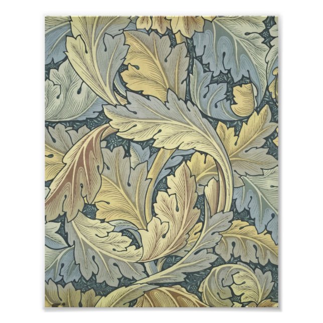 William Morris Acanthus Leaves Floral Art Nouveau Photo Print (Front)