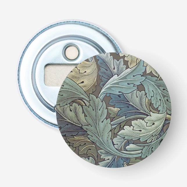 William Morris Acanthus Sage Flower Floral Botanic Bottle Opener (Front)