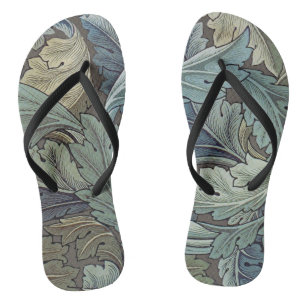 William Morris Acanthus Sage Flower Floral Botanic Jandals