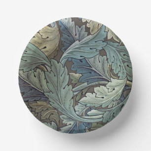 William Morris Acanthus Sage Flower Floral Botanic Paper Plate