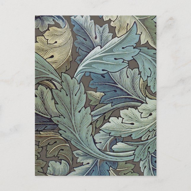 William Morris Acanthus Sage Flower Floral Botanic Postcard (Front)