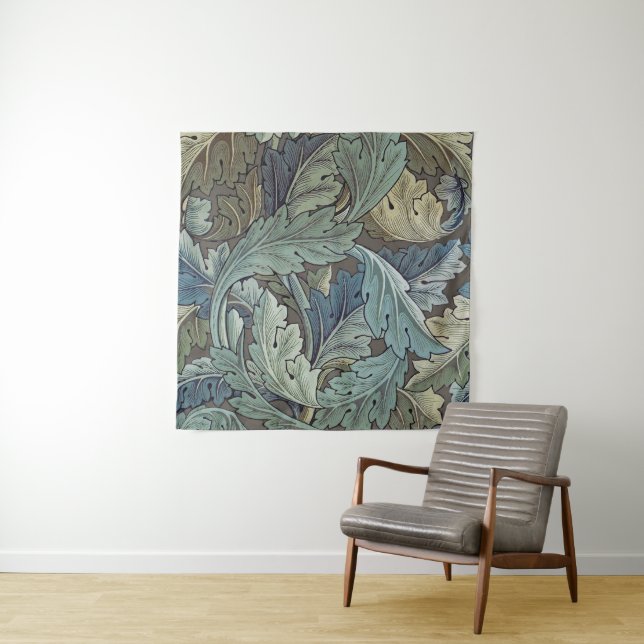 William Morris Acanthus Sage Flower Floral Botanic Tapestry (In Situ (Horizontal))