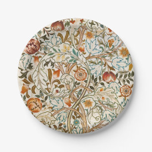 William Morris Acanthus Vintage Floral Art Paper Plate