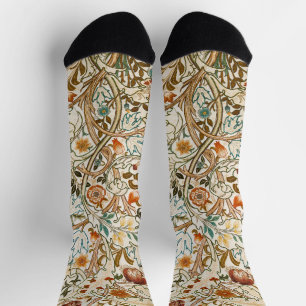 William Morris Acanthus Vintage Floral Art Socks