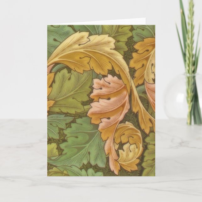 William Morris Acanthus Vintage Floral Card (Front)