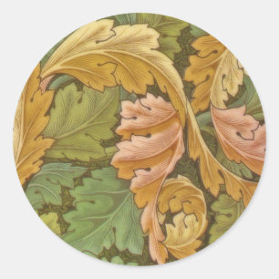 William Morris Acanthus Vintage Floral Classic Round Sticker