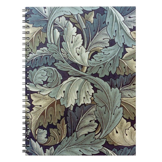 William Morris Acanthus Wallpaper Leaves Notebook (Front)