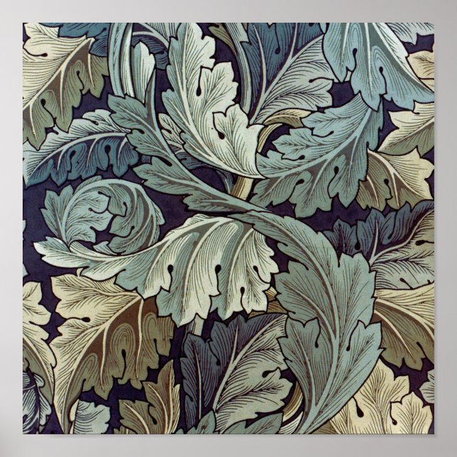 William Morris Acanthus Wallpaper Leaves Poster (Front)