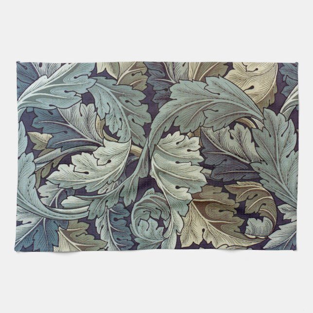 William Morris Acanthus Wallpaper Leaves Tea Towel (Horizontal)
