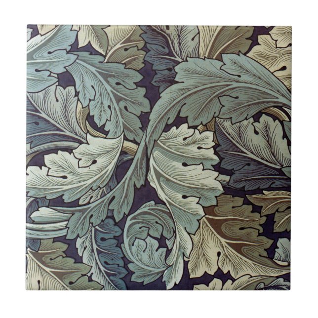William Morris Acanthus Wallpaper Leaves Tile (Front)