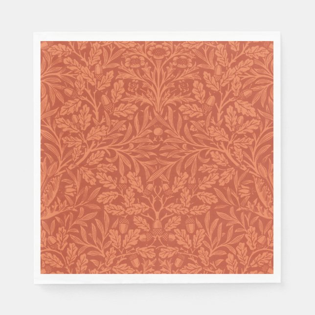William Morris Acorn Wallpaper Nature Design Napkin (Front)