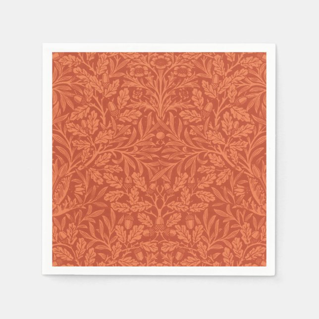 William Morris Acorn Wallpaper Nature Design Napkin (Front)