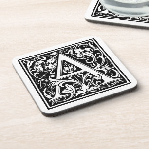William Morris Alphabet “A” Coaster
