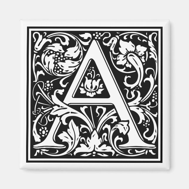 William Morris Alphabet “A” Magnet (Front)