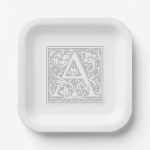 William Morris Alphabet “A” Paper Plates