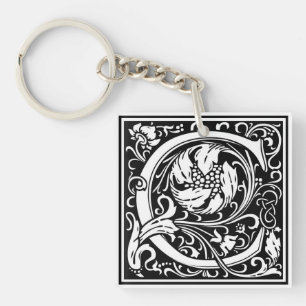 William Morris Alphabet “C” Key Ring