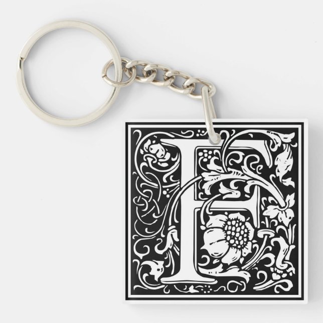 William Morris Alphabet “F” Key Ring (Front)