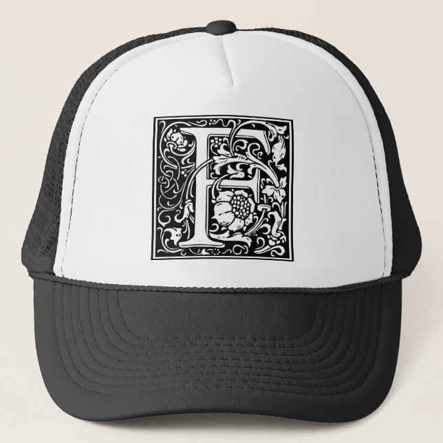 William Morris Alphabet “F” Trucker Hat (Front)