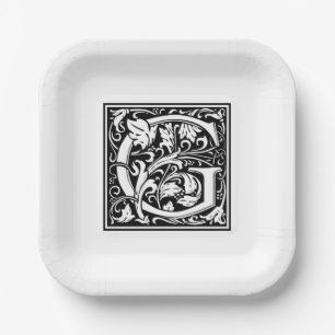 William Morris Alphabet “G” Paper Plates