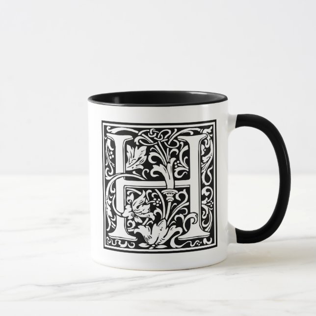 William Morris Alphabet “H” Mug (Right)