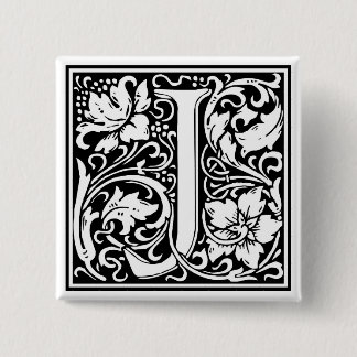 William Morris Alphabet “J” 15 Cm Square Badge