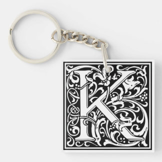 William Morris Alphabet “K” Key Ring