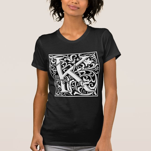 William Morris Alphabet “K” T-Shirt (Front)